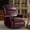 burgundy, variant on Power Genuine Leather Recliner Chair with Nailhead Trim Swivel Rocking Power Lounge Apartment Black