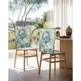 thumbnail image 3 of nqOlkjepod Teal Coastal Crab Chair Covers Set of 4, Decorative Chair Back Cover, Vintage Summer Beach Nautical Coral Dining Room Chair Slipcovers Removable Chair Protectors Covers for Party Banquet, 3 of 7
