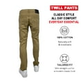 thumbnail image 2 of Access Men's Slim Straight Relaxed Fit Twil Pants (Khaki, 38x34), 2 of 7
