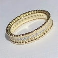 thumbnail image 2 of 2.10Ct Round Cut Diamond Women's Full Eternity Wedding Ring 14K Yellow Gold Plated, 2 of 5