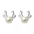 thumbnail image 7 of EOEMY 925 Sterling Silver Christmas Deer / Deer Stud Earrings Jewellery, 7 of 7