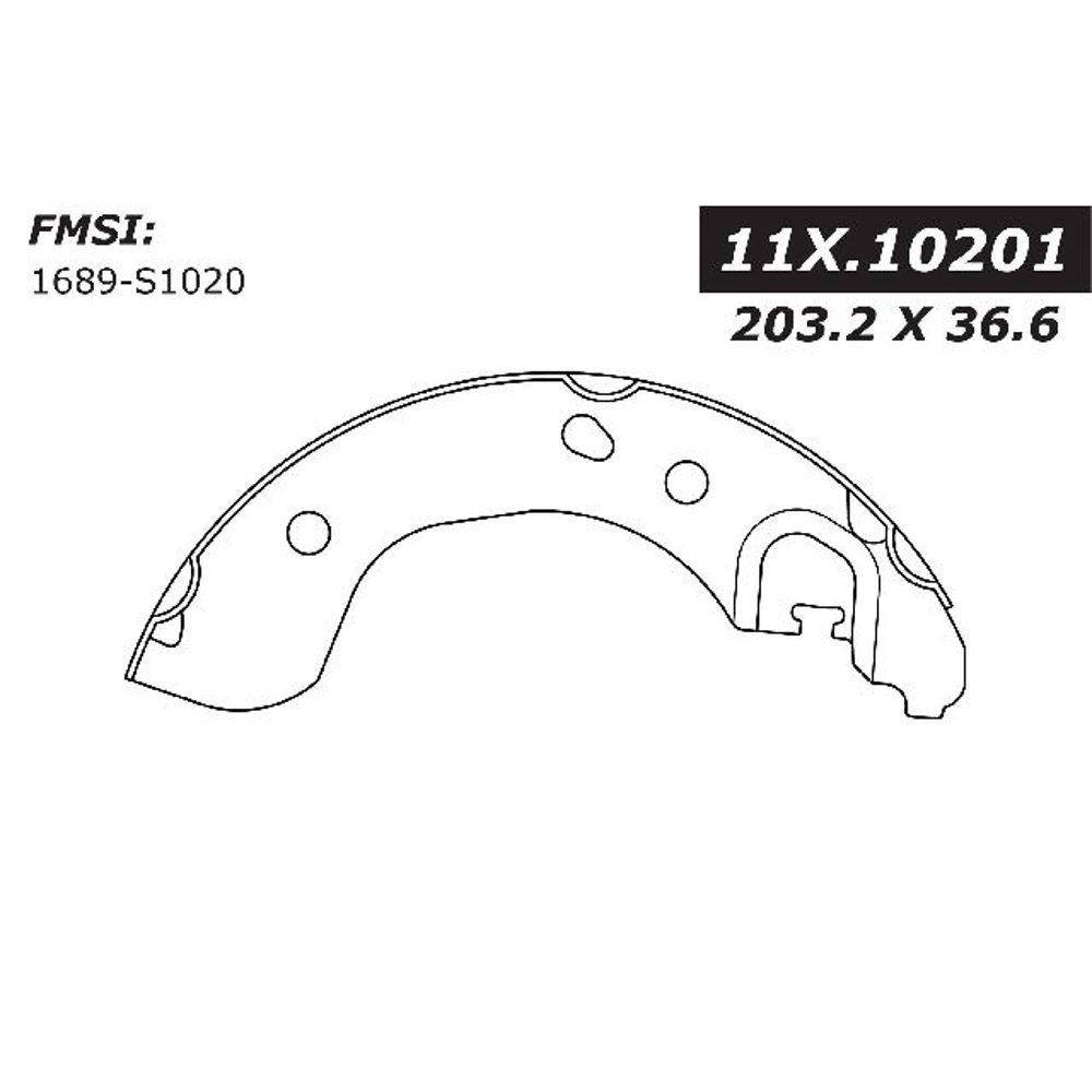 OE Replacement for 20142018 Nissan Versa Note Rear Drum Brake Shoe (S