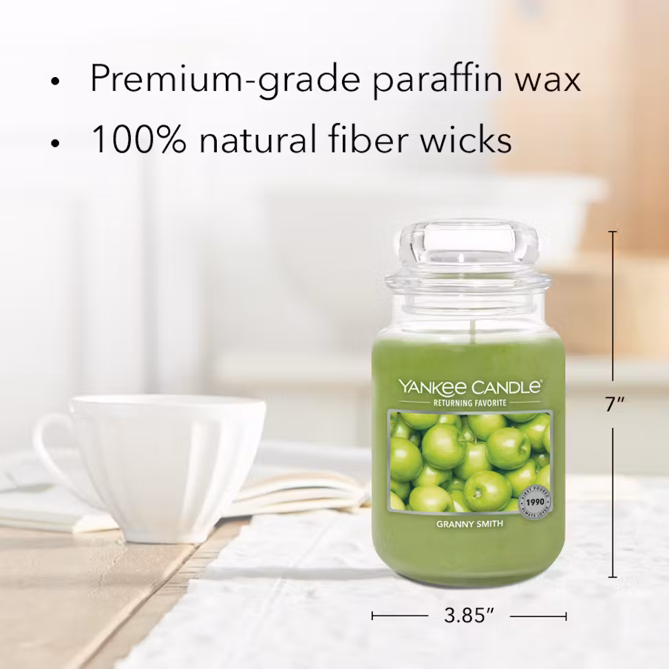 thumbnail image 3 of Yankee Candle Granny Smith Large Classic Jar Candle (Returning Favorite), 3 of 3
