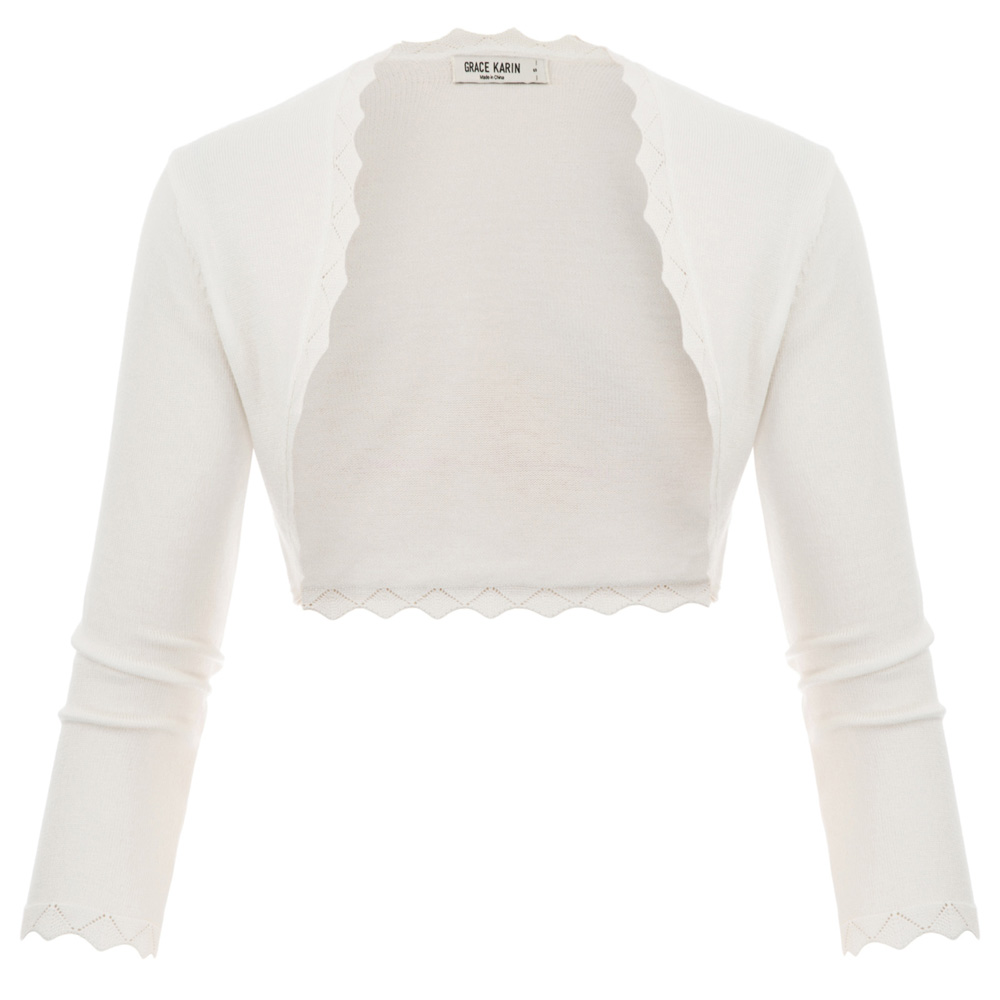 GRACE KARIN Vintage Scalloped Cropped Bolero Jacket Cardigans for Evening  Dress - Walmart.com