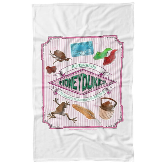 Harry Potter Honeydukes Hogsmeade Label Fleece Blanket 36' x 58',Honeydukes Hogsmeade Label