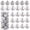 Gray, variant on 24pcs Mini Christmas Balls Ornaments, Christmas Ball Set, Shatterproof Christmas Hanging Balls for Xmas Tree, Holiday, Wedding, Mardi Gras Party