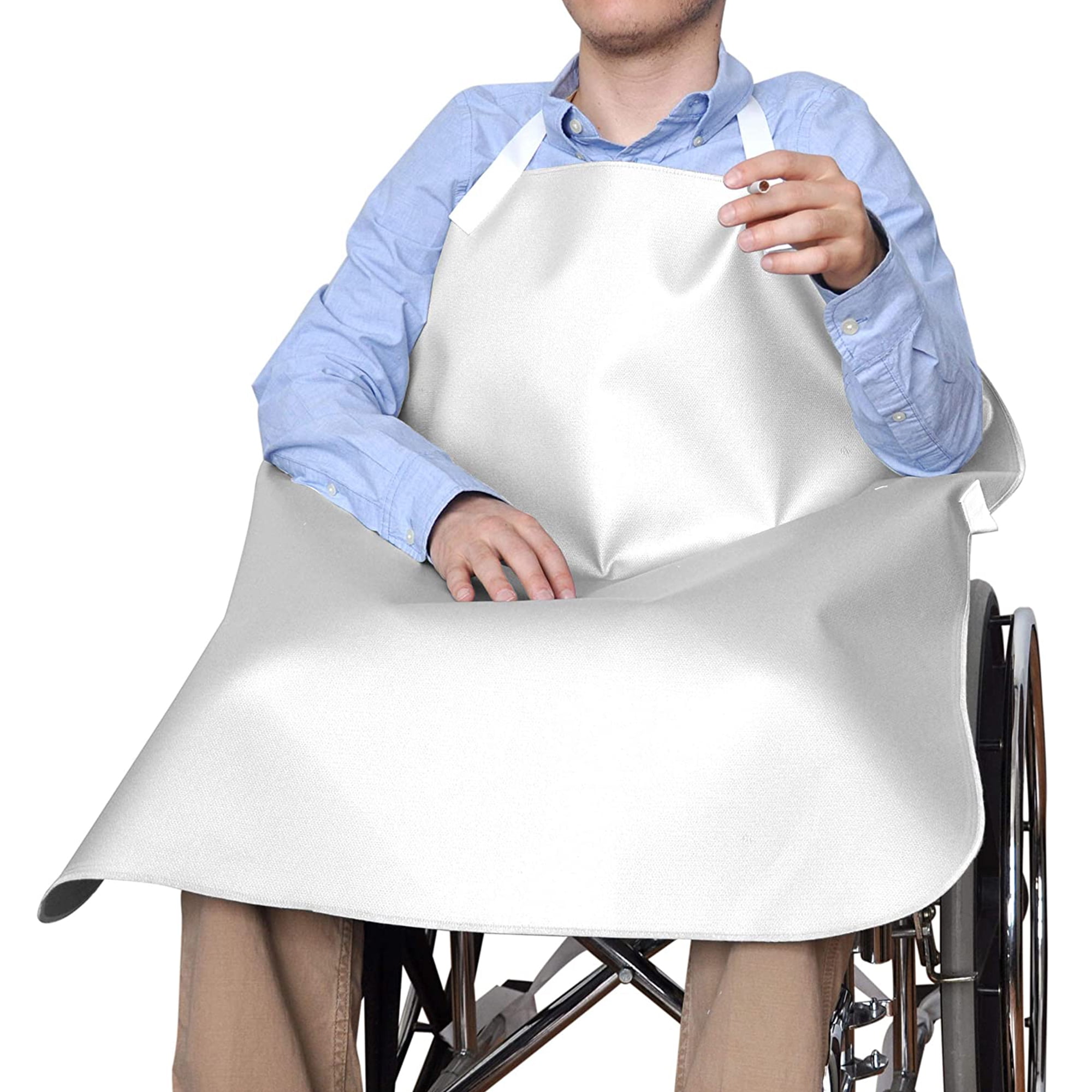 NYOrtho Heavy Duty Smoker’s Apron for Geri-Chair Bound Patients, Standard  White