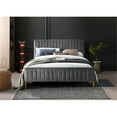 thumbnail image 5 of Pemberly Row Wood and Fabric Upholstered Queen Platform Bed in Charcoal, 5 of 5