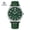 SilverShellGreenFaceDarkGreenBand, variant on Men's Automatic Mechanical Watch Waterproof Wristwatches 768655219625