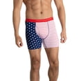 thumbnail image 3 of Fruit of the Loom Men's Americana Stretch Boxer Briefs, Moisture Wicking Underwear, 3-Pack, 3 of 8