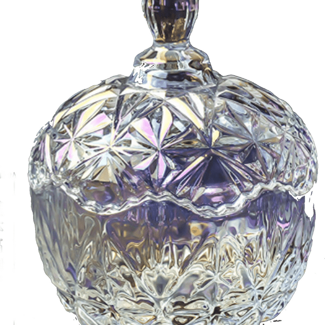 EIMELI Candy Dish with Lid Moisture Proof Candy Dish with Lid Luxurious Glass Storage Containers with Lids Style 10