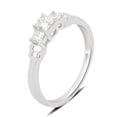 thumbnail image 2 of 1/2 Carat T.W. Princess Diamond 14K White Gold 3 Stone Engagement Ring. (J/I2-I3), 2 of 5