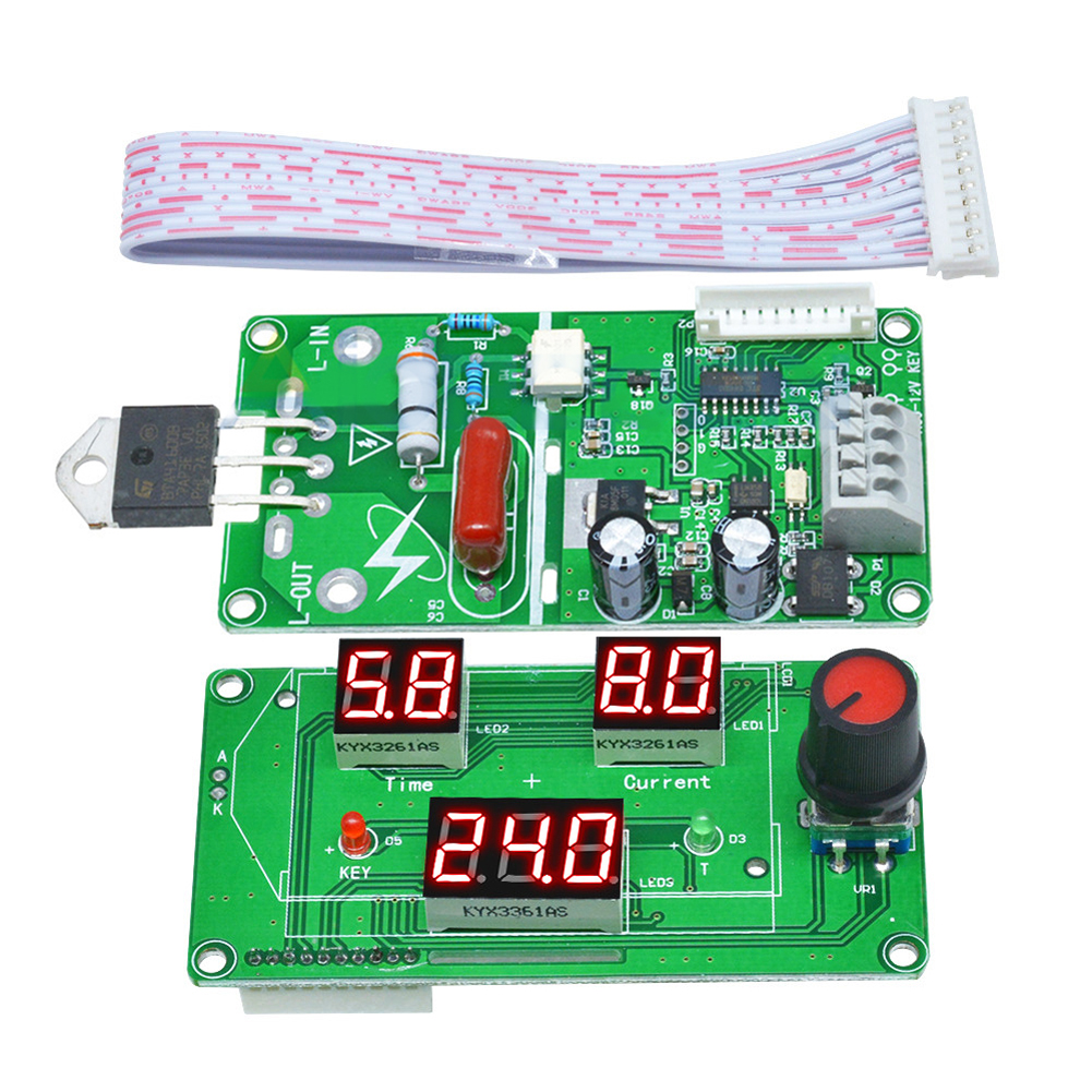 Famure 40A 100A Spot Welder Control Module LED Digital Single Pulse