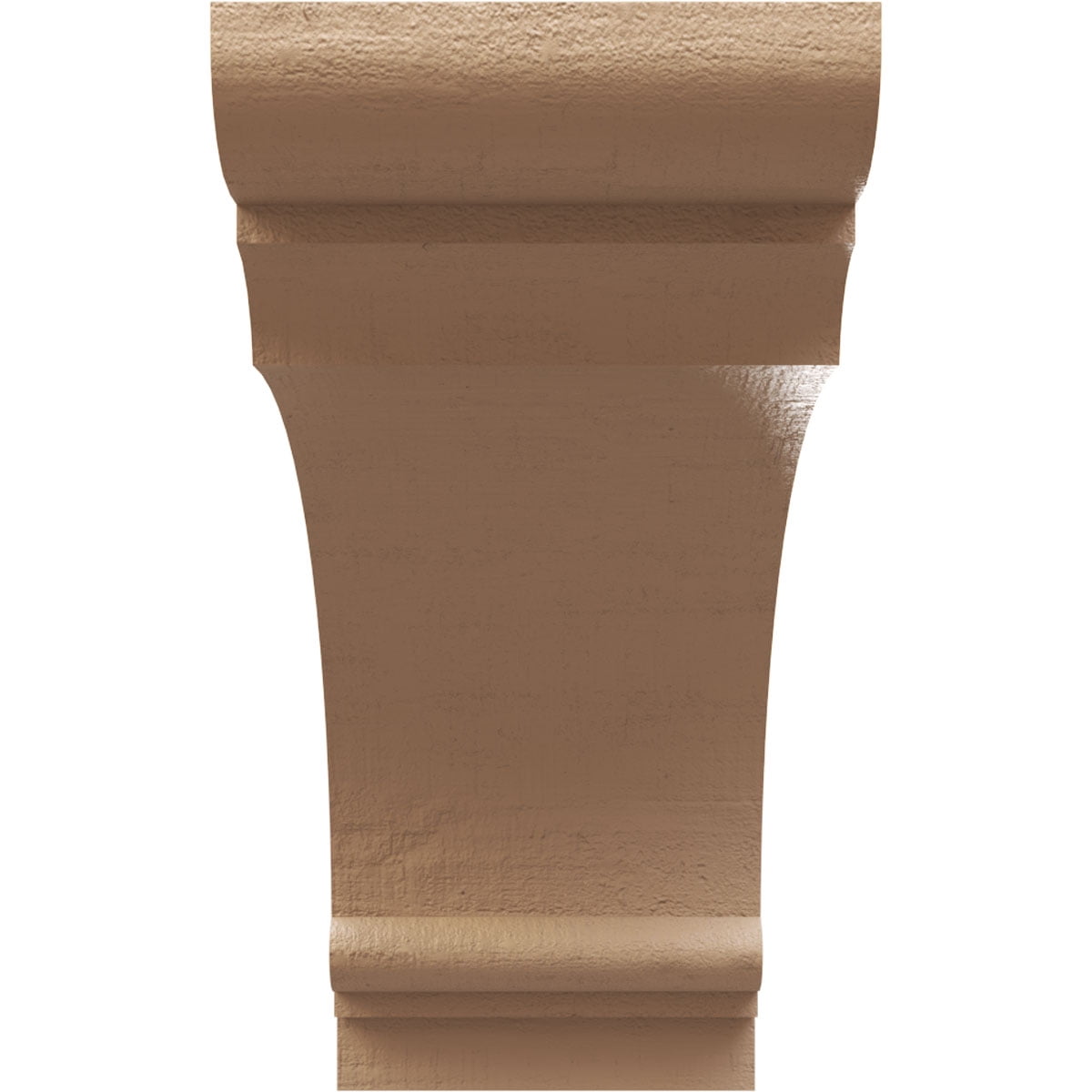 5"W x 15"D x 10"H Classic Hughes Rough Cedar Woodgrain TimberThane Corbel, Primed Tan