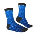 thumbnail image 5 of Yiaed A Blue Glitter Print Crew Socks for Boys Girl Crew Athletic Half Sport Running Breathable Socks Lightweight Stretch Kid's Socks, 5 of 7