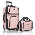 thumbnail image 1 of Juego de equipaje U.S. Traveler Rio Rugged Fabric de 2 piezas, color rosa, 1 of 8