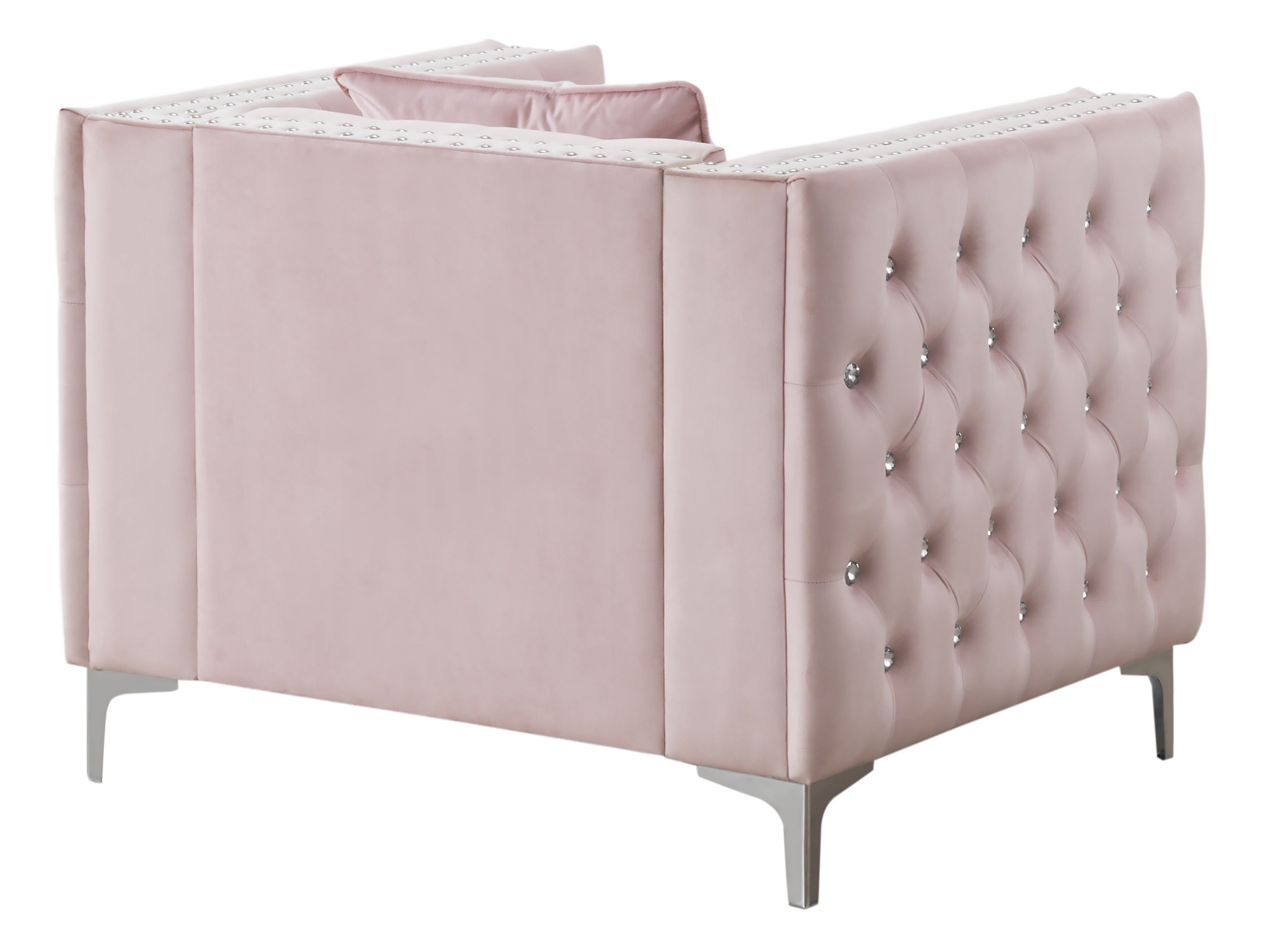 Glory Furniture Paige Accent Chair in Pink Color