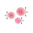 thumbnail image 3 of Efavormart 6 Multi Size Pack | Carnation Pink Dual Tone 3D Wall Flowers Giant  Paper Flowers - 12",16",20", 3 of 9