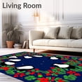 thumbnail image 2 of ODIKA 8'x10' Machine Washable Non-Slip Area Rug, Enchanted Polar Night Antarctic Celebration Underfoot High Traffic Rug with Pad, Blue, 639022, 2 of 8