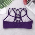 thumbnail image 4 of LiiYii Kids Girls Sports Bra Spaghetti Straps Activewear Vest Crisscross Back Ballet Dancing Tank Tops Purple 8, 4 of 7