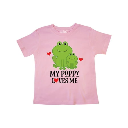 

Inktastic My Poppy Loves Me Grandson Frog Gift Gift Toddler Boy Girl T-Shirt