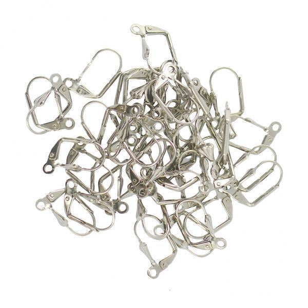 GUOOL 3x 50x Women French Lever Back Earring Hook Blank Open Loop Earrings Findings