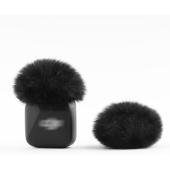 shiyou-Windscreen for DJI MIC MINI Wireless Microphone 2024 Latest Version Furry Wind Muff Deadcat Cover, 2-Pack Black