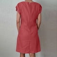 thumbnail image 5 of Tshirt Dress Women Summer Loose Fit Short Sleeve Crewneck Casual Mini Dresses with Pockets T Shirt Dresses for Women, 5 of 7