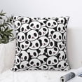 thumbnail image 4 of Wukai Cute Panda Premium Polyester Fleece Pillow Covers with Hidden Zipper Closure,Luxuriously Soft and Durable-26"x26", 4 of 7