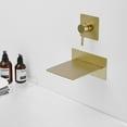 thumbnail image 6 of Single Handle Wall Mount Bath Spout Waterfall Tub Black Faucet Bathtub Filler in Brushed Gold, 6 of 12