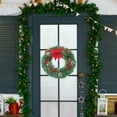 thumbnail image 7 of Christmas Wreath for Front Door Decoration Farmhouse Christmas Floral Wreath with Lights for Home Wall Porch Sign Indoor Outdoor Décor 18" Design2, 7 of 7