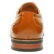Bruno Marc Moda Italy Mens Prince Classic Modern Formal Oxford Wingtip Lace Up Dress Shoes 6.5-15 Brogue Oxford Shoes Prince-3 Brown Size 10