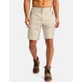 thumbnail image 2 of Pantalones cortos cargo de senderismo Pudolla para hombre, color caqui, ligeros, 2 of 7