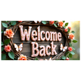 thumbnail image 6 of Wooden Door Themed Welcome Back Banner with Floral Leafy Elements Party Backdrop Background Decorations for Homecomings Reunions Gatherings and Celebrations, 6 of 7