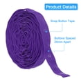 thumbnail image 3 of Uxcell 6 Yard Snap Button Tape for Sewing Cotton Snap Button Trim Fastener Buckles Tape for Clothes DIY, Purple, 3 of 7