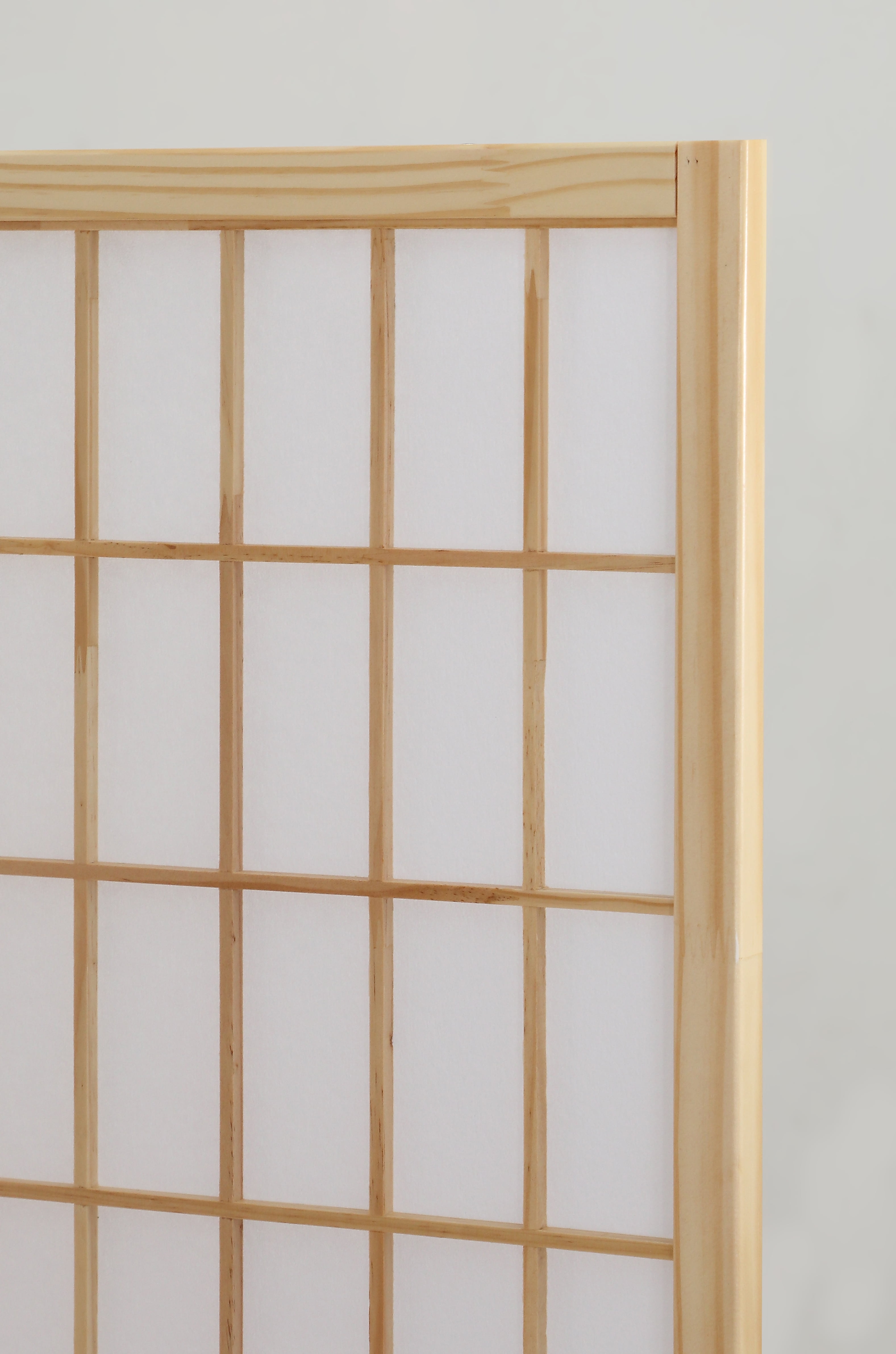 4 Panel Oriental Shoji Screen / Room Divider, Natural,