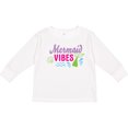 thumbnail image 3 of Inktastic Mermaid Vibes with Tail and Seashell Girls Long Sleeve Toddler T-Shirt, 3 of 5