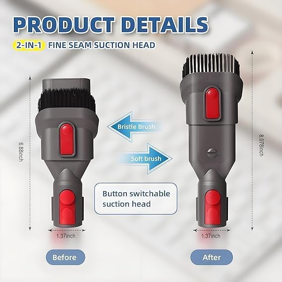 for Dy*son Gen5/V15/V12/V8/V11/V10/V7 Dryer Vent Cleaning Kit with Extended Hose, Crevice Tool & Brush Attachments for Lint Removal, Flexible Reach, Cordless Vacuum Accessory