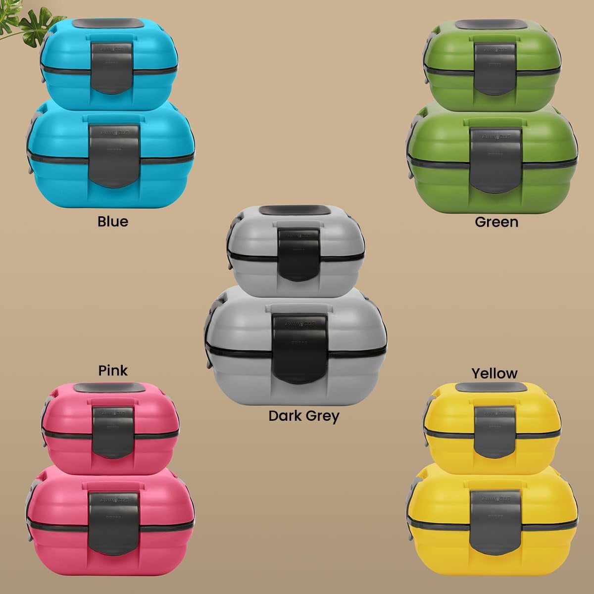 Pinnacle Thermoware 2-Pc Leak Proof Insulated Lunch Box Hot Food Container Set, Green