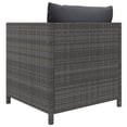 thumbnail image 5 of vidaXL 5 Piece Garden Lounge Set with Cushions Poly Rattan Grey, 5 of 5
