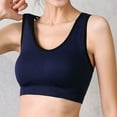thumbnail image 4 of SHENGYUAN Sport Bras for Women High Support Womens Rimless Yoga Running Cross Straps Underwear Sports Bra With Pads Navy,L, 4 of 5