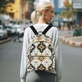 thumbnail image 7 of FORMRS Mini Backpack Purse for Women Travel Daypack Casual Shoulder Bag, White and Black, 7 of 7