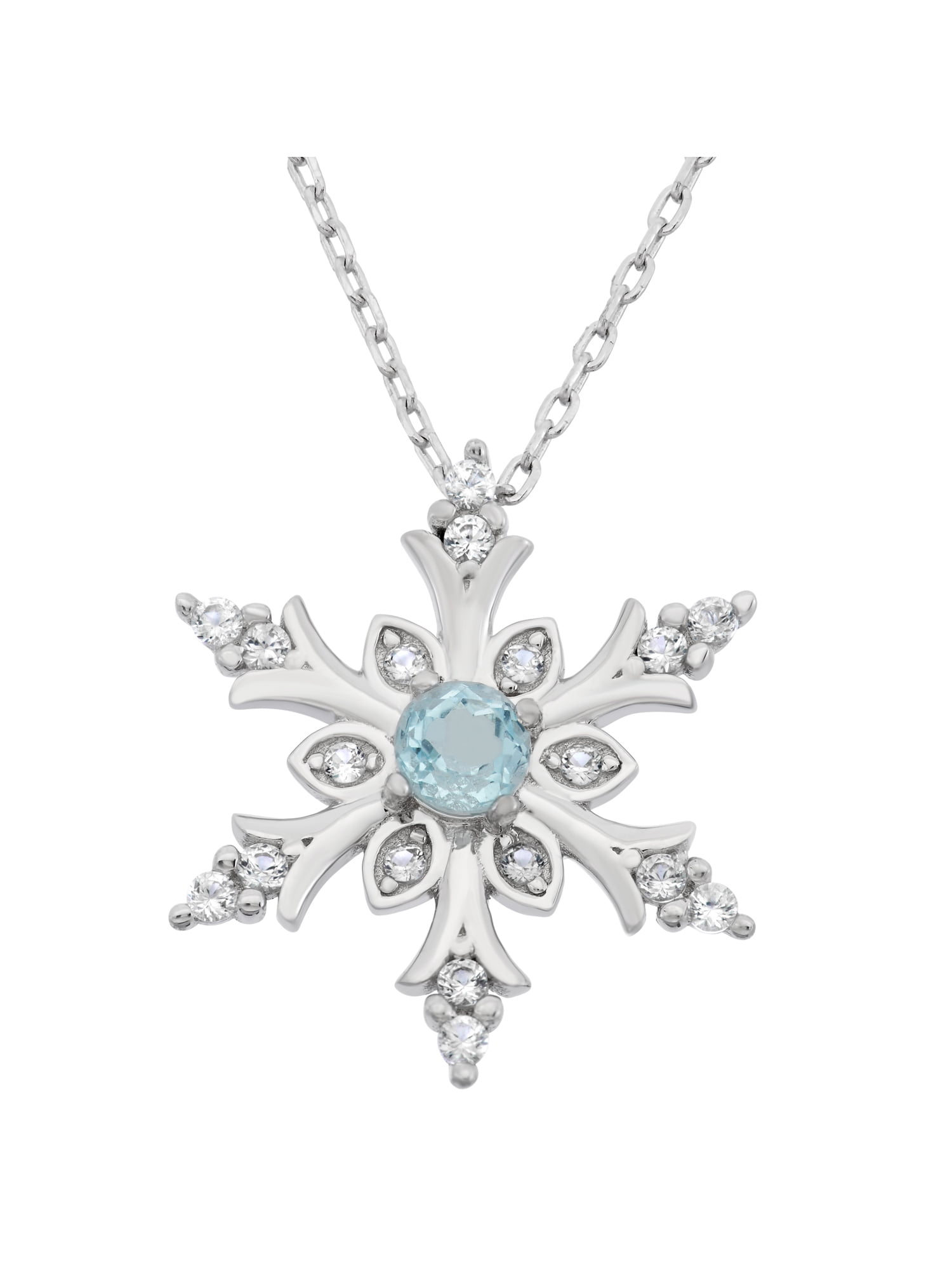 Ocean Fashion Snowflake Silver Necklace
