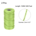 thumbnail image 2 of Uxcell 328 Feet Garden Twine, 2mm Craft Jute Twine String, Fruit Green 2 Pack, 2 of 6