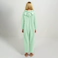 thumbnail image 4 of mgoYE Girls Fleece Hooded Onesie Pajamas 2-13 T Cute One Piece Fuzzy Sleepwear Zip Up Jumpsuits Winter Warm Lounge Outfits(Mint Green,13-14 Years), 4 of 7