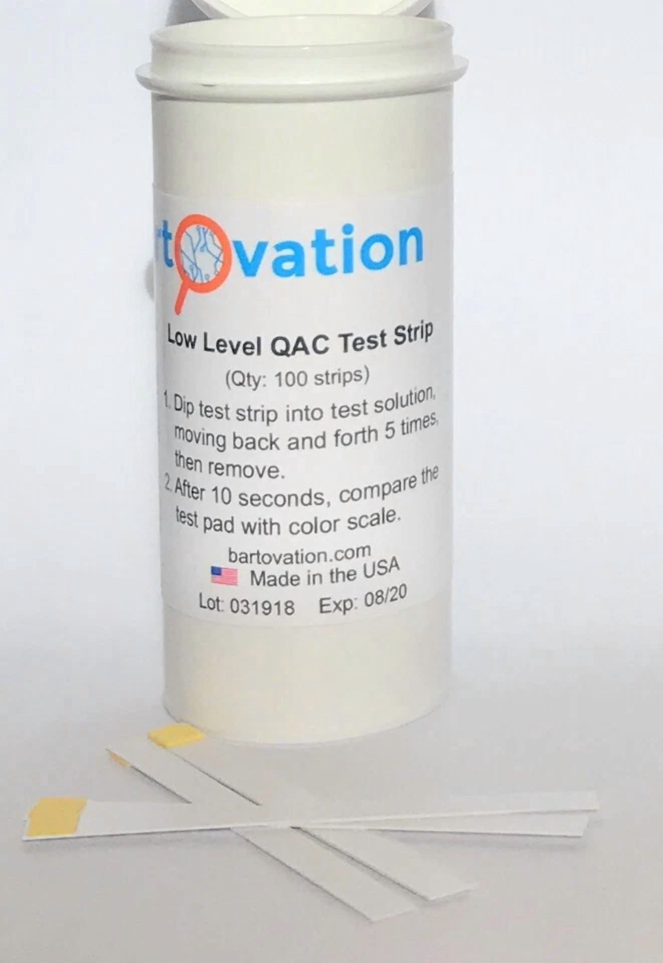CRESTIN- Low Level Residual Quaternary Ammonium (Qac, Multi Quat) Test Strips, 0-100 Ppm