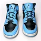 thumbnail image 3 of Ni - ke Ni - ke Air Jordan 1 Mid University Blue GS Shoe Sneakers 7Y Women's 8.5 DQ8423-401, 3 of 5
