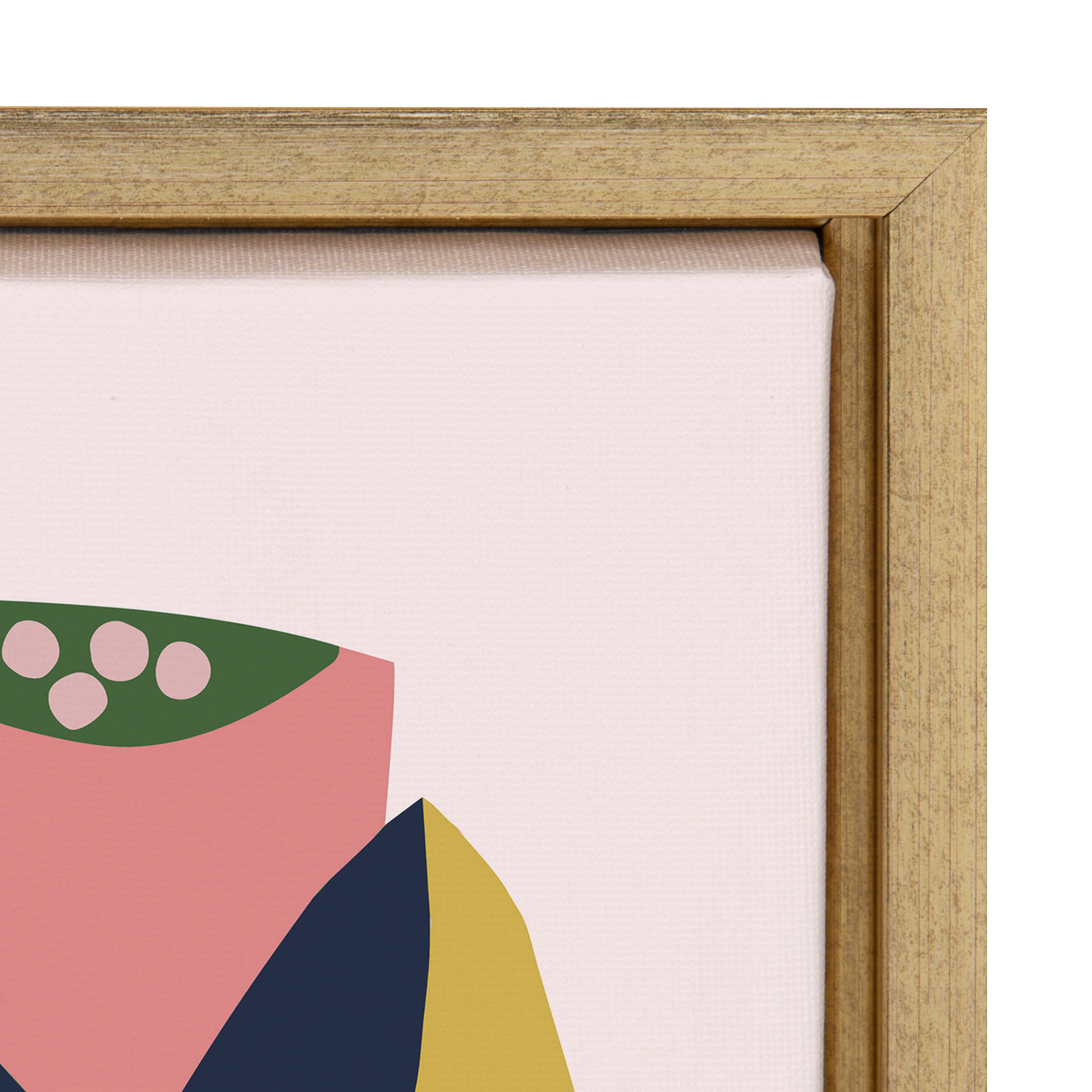 Kate and Laurel Sylvie Myriam's Garden Framed Canvas Wall Art By Myriam Van Neste, 28x38 Gold, Nature-Inspired Wall Decor