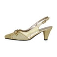 thumbnail image 3 of FLORAL Hanna Women's Wide Width Pointed Toe Slingback Dress Shoes GOLD 8.5, 3 of 6