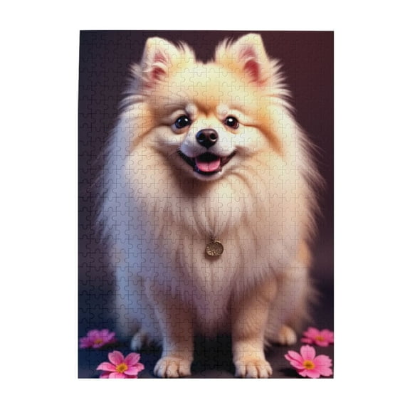 500 Piece Pomeranian Jigsaw Puzzle For Adults Fluffy Dog Puzzles Relaxing And Challenging Brain Teaser Artistic Artwork For Home Decor Unique Gift Idea For Puzzle Lovers